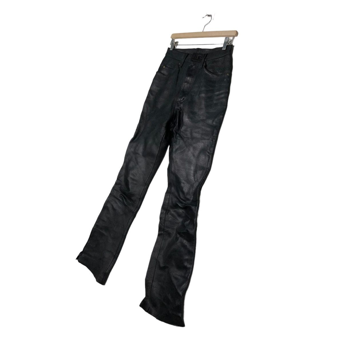 Harley Davidson 🔥VINTAGE LEATHER BIKER PANTS HARLEY DAVIDSON USA RACER Size US 28 / EU 44 - 2 Thumbnail