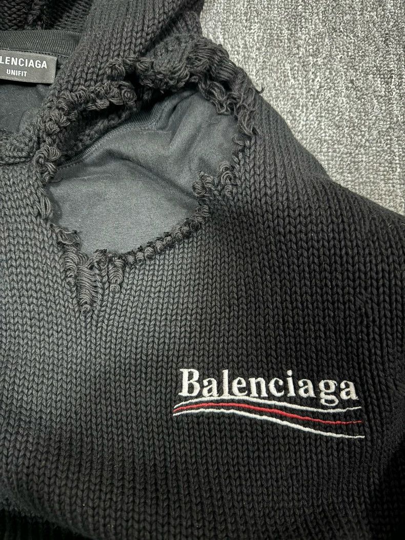 Balenciaga Balenciaga FW21 Wreck Coke Knit Hoodie 2504-Nextarrow Size US M / EU 48-50 / 2 - 3 Thumbnail
