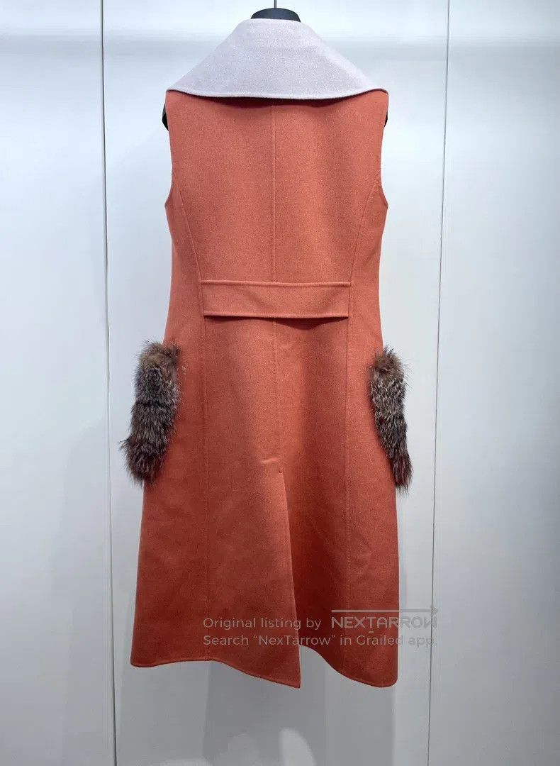 Fendi Fendi Fur Pockets Floral Button Long Vest Size XS / US 0-2 / IT 36-38 - 2 Thumbnail