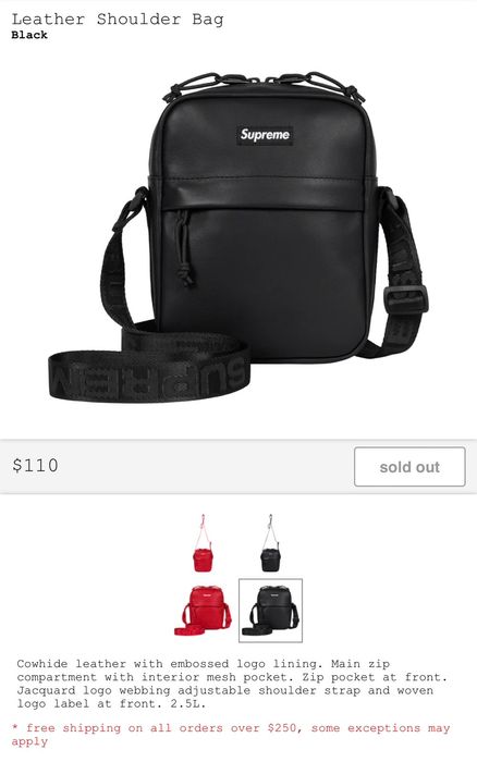 Supreme (IN HAND) Supreme Leather Shoulder Bag FW23 | Grailed