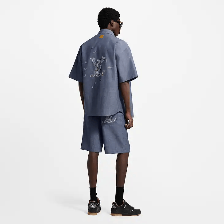 Louis Vuitton Embroidered Chambray Shorts Size US 29 - 4 Thumbnail