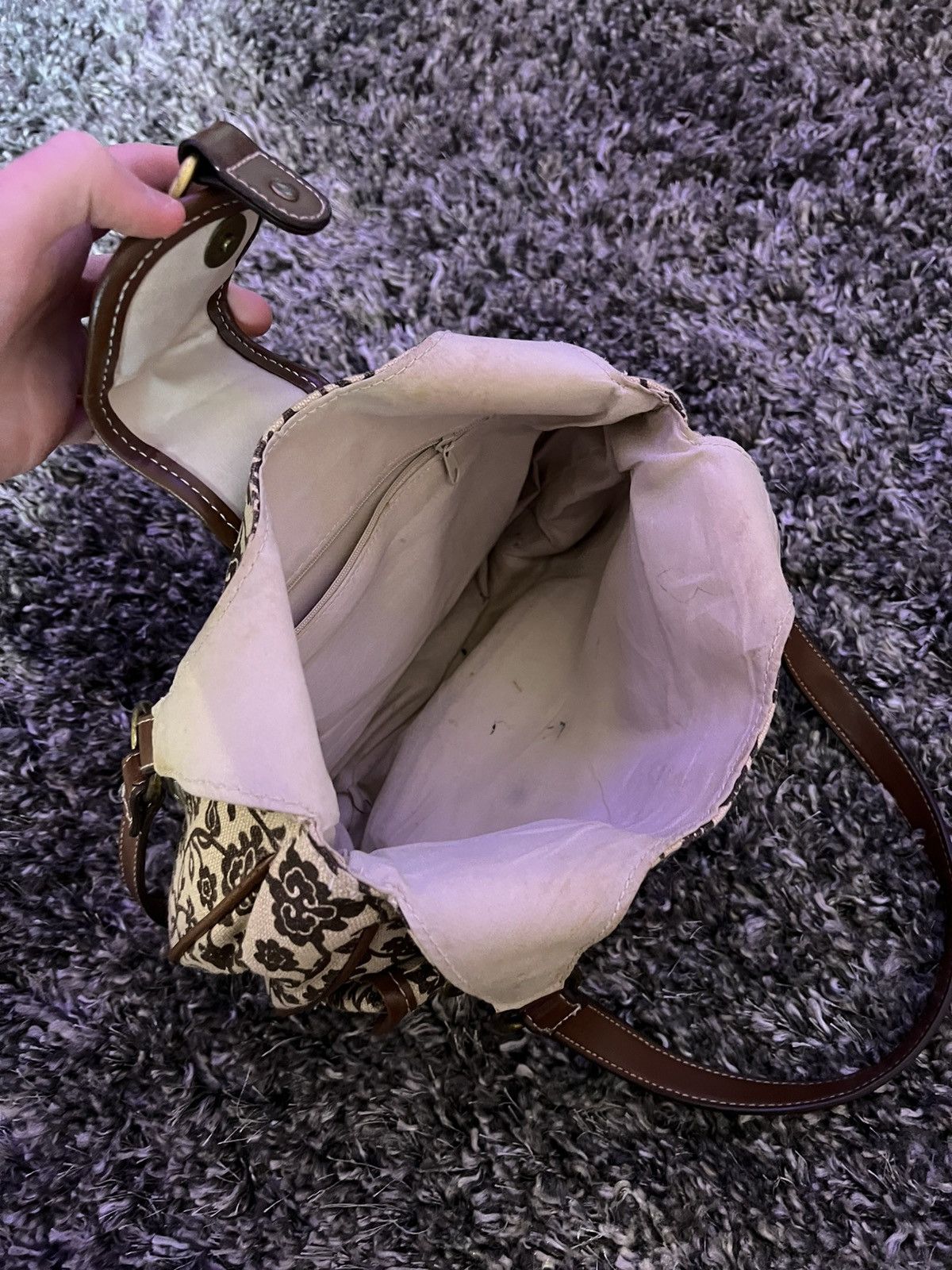 Japanese Brand × Vintage cute vintage y2k brown and cream bag Size ONE SIZE - 3 Thumbnail