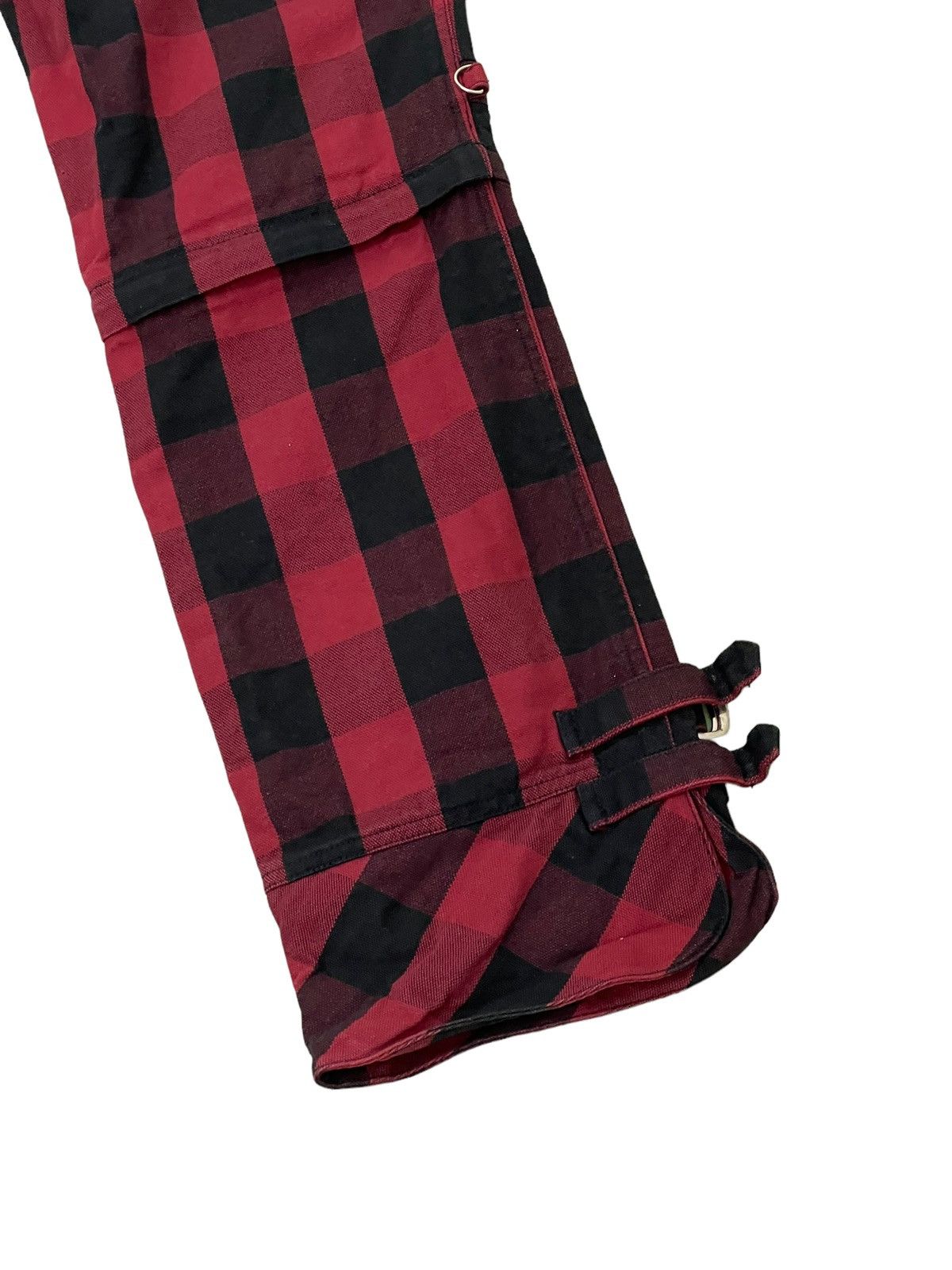 Japanese Brand Bondage Painter Batsu Boys Buffalo Check Pant Regular 7🟦0 Size US 29 - 4 Thumbnail