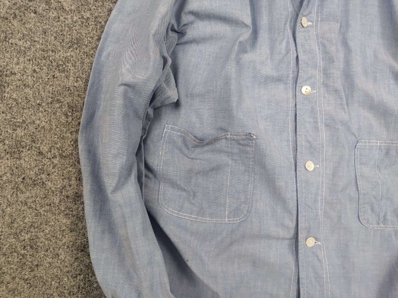 Vintage Vintage 60s-70s French Painter Two pocket Jacket Chore Shirt Size US M / EU 48-50 / 2 - 7 Thumbnail