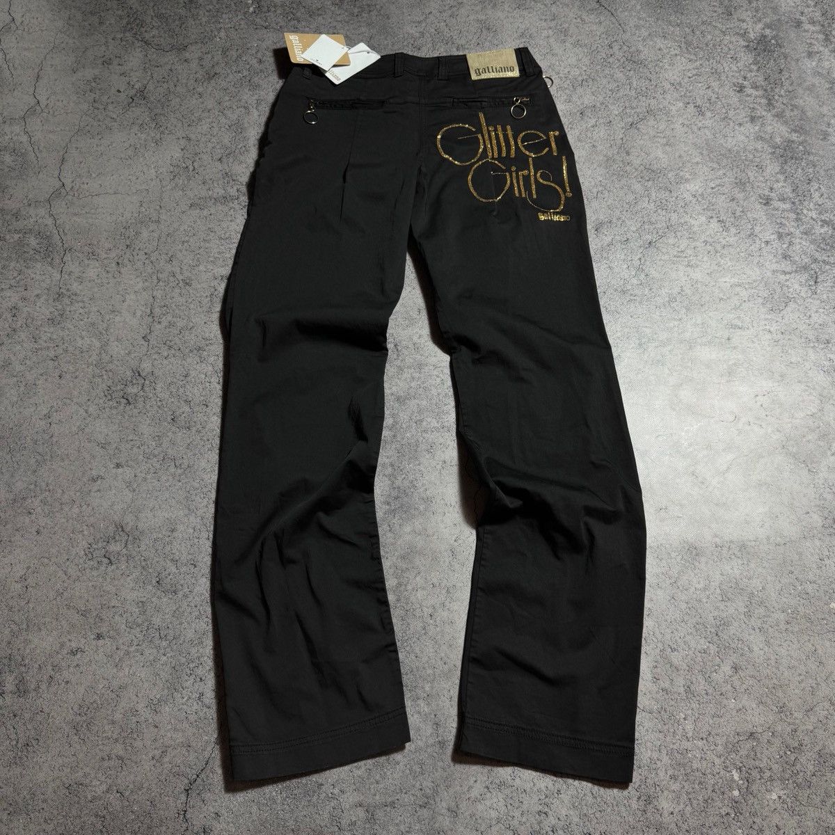 John Galliano NEW Galliano Glitter Girls Rare Pants Size 32" / US 10 / IT 46 - 1 Thumbnail
