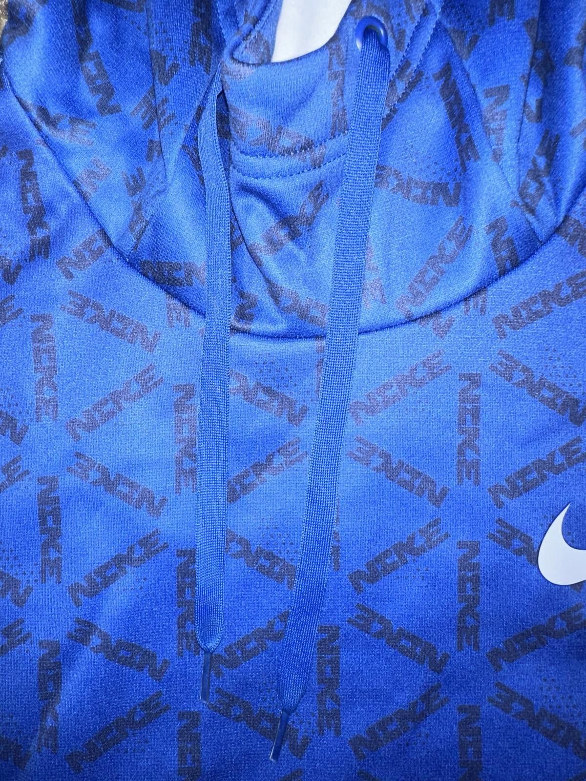 Nike Nike Men's Therma Blue Hexigon All Over Print Logo Fleece Hoodie Sample Size US M / EU 48-50 / 2 - 7 Thumbnail