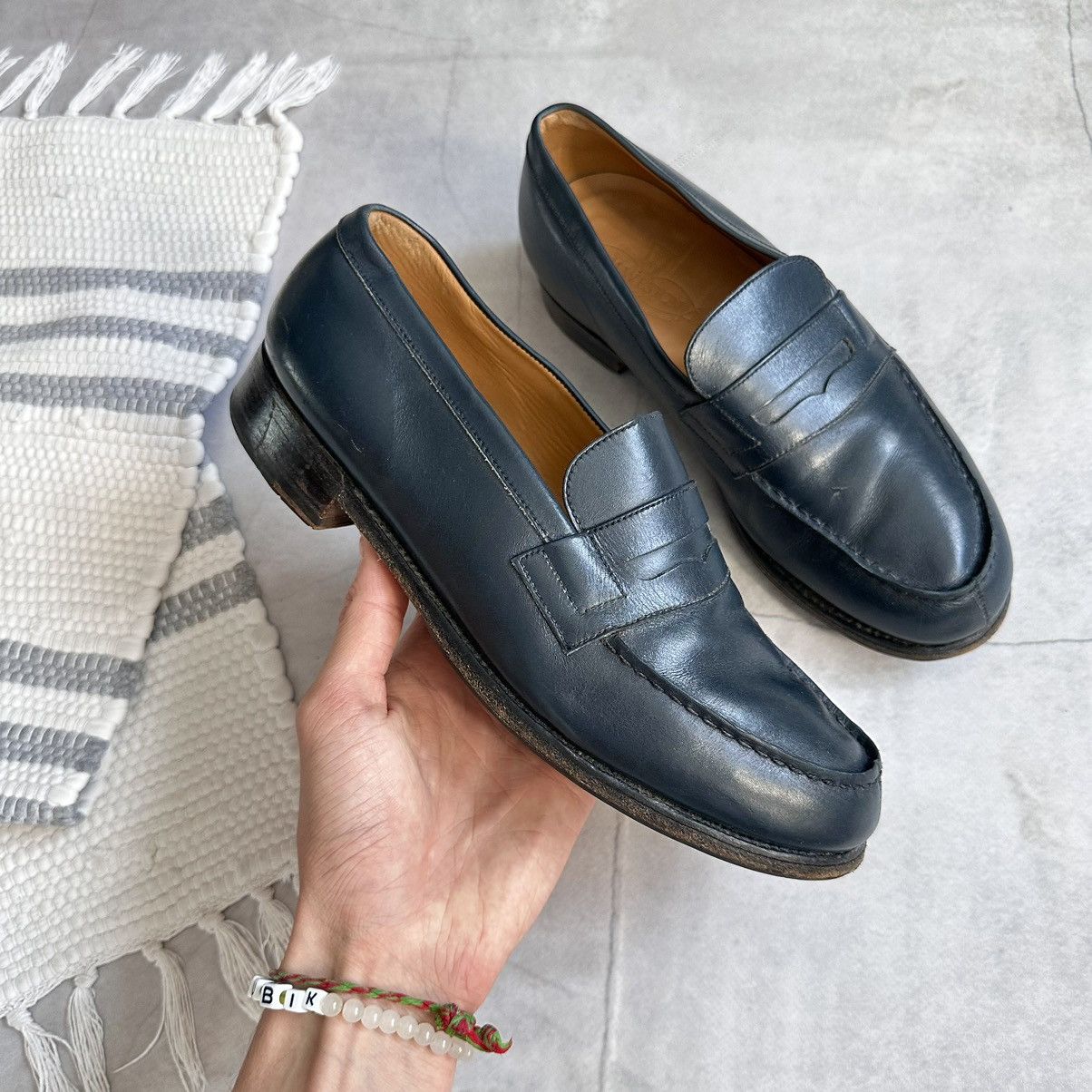 J.M. Weston JM Weston 180 Penny Loafers Leather Shoes Size 6E Size US 7 / EU 40 - 4 Thumbnail