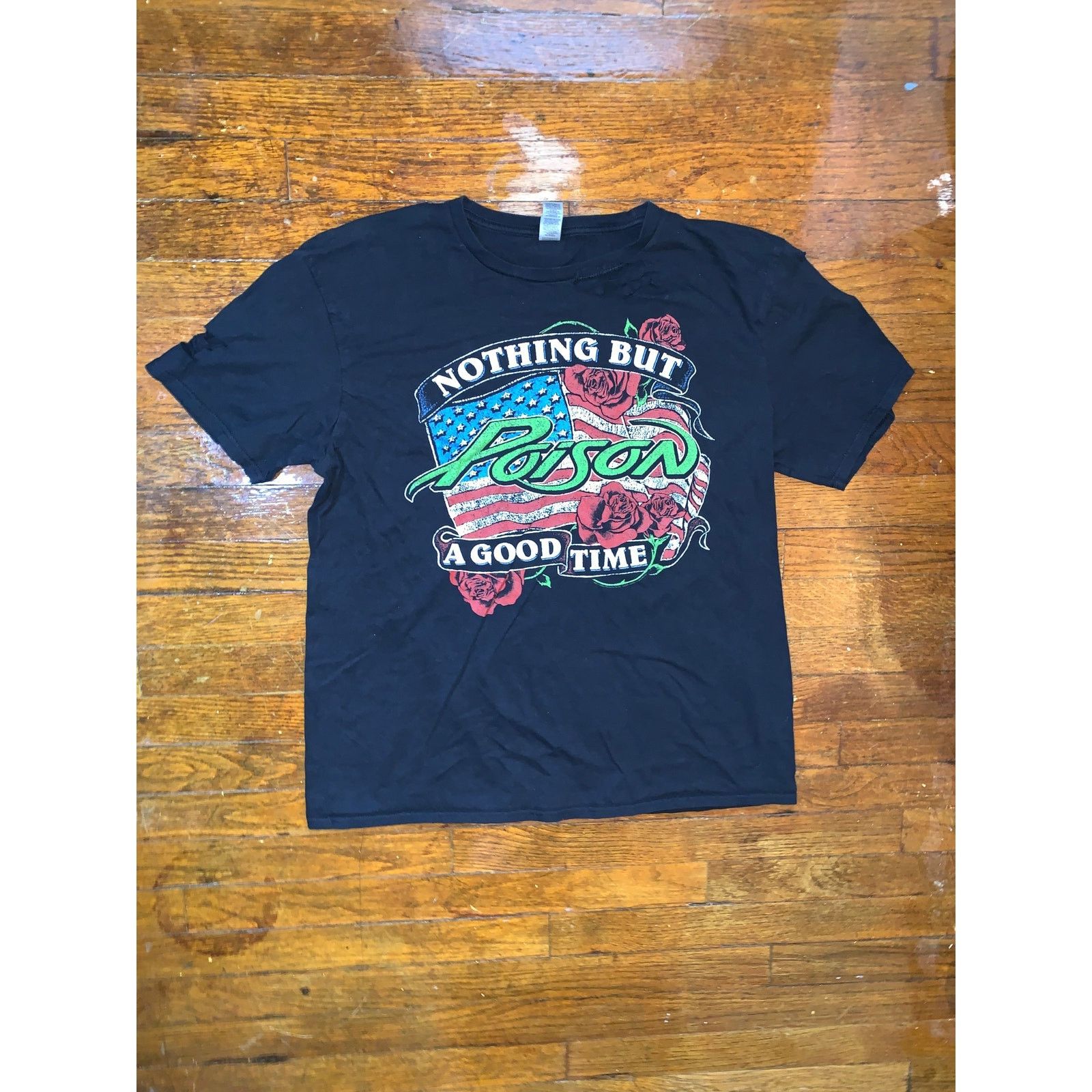 Gildan Poison Nothing But A Good Time T Shirt Large Glam Metal Size US L / EU 52-54 / 3 - 3 Thumbnail