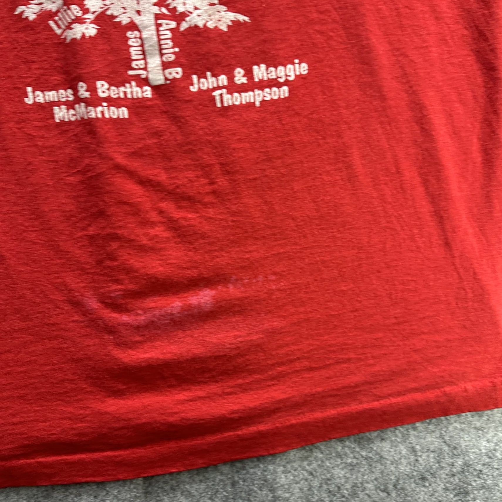 Vintage VINTAGE Screen Stars Best Shirt Mens XL Red 90s Family Reunion Crew Neck Short Sleeve Graphic Print Cotton Polyester Blend Mens Size US XL / EU 56 / 4 - 4 Thumbnail