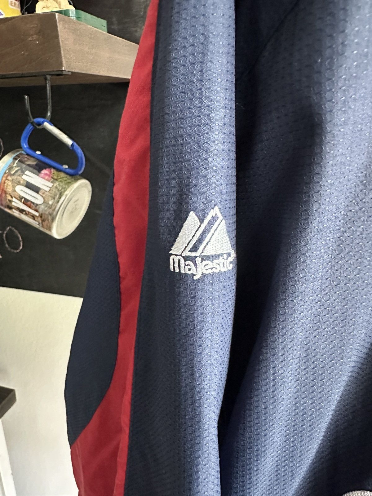 Majestic Vintage Majestic MLB Indians Nylon Pullover Navy Blue Size US M / EU 48-50 / 2 - 4 Thumbnail