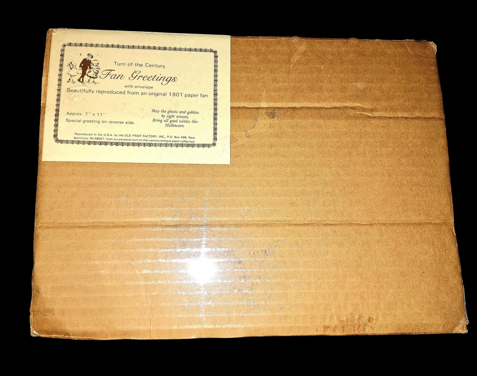 Designer Vtg 1901 Turn of the Century "Fan Greetings" Reproduction Size ONE SIZE - 4 Thumbnail