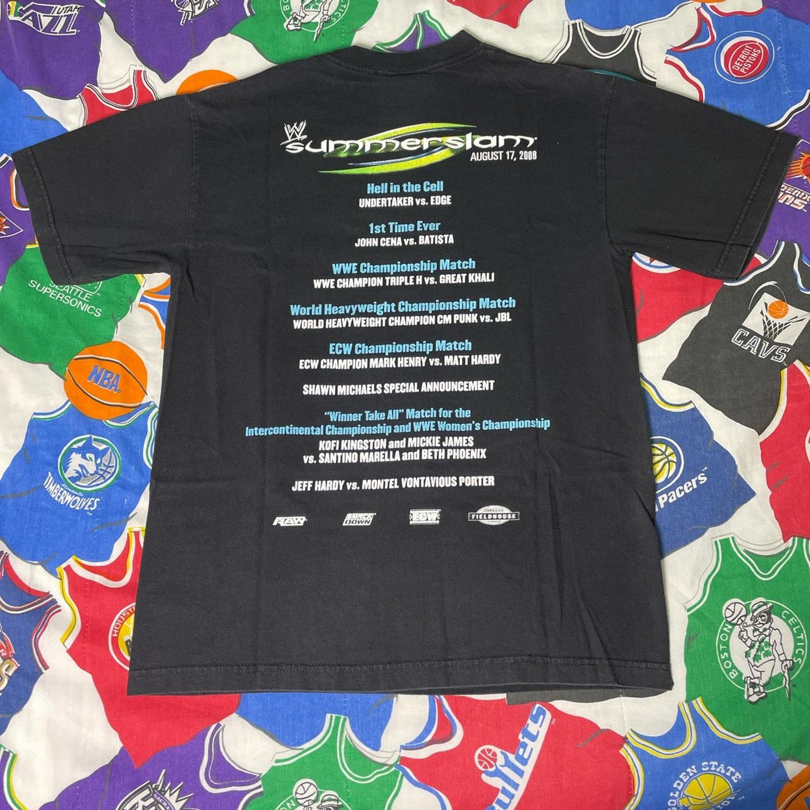 Vintage × WWE VTG 2008 WWE Summer Slam Mens Sz M T-Shirt Wrestling Y2K Size US M / EU 48-50 / 2 - 2 Thumbnail