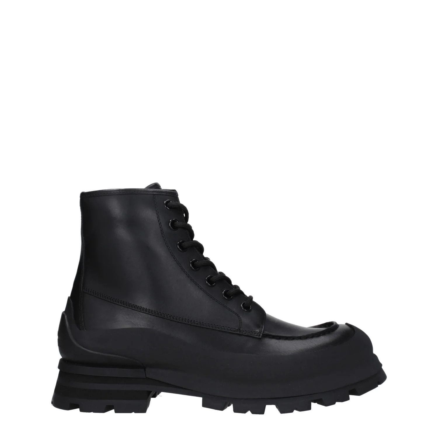 Alexander McQueen ob1o1e0225 Leather Ankle Boots in Black Size US 11 / EU 44 - 1 Thumbnail