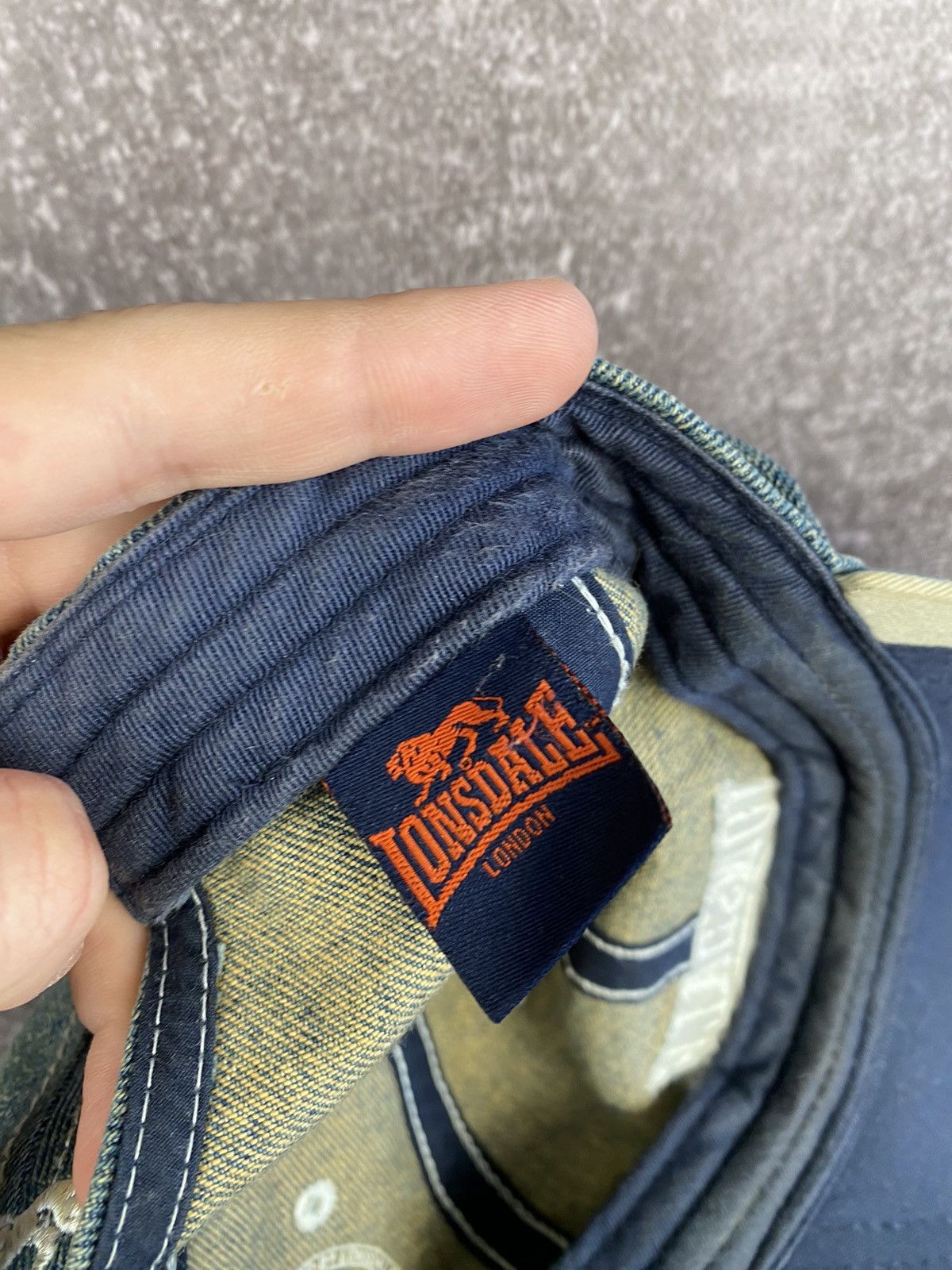 Lonsdale × Vintage Vintage Lonsdale London 90s Embroidered Logo Beige Cap Hat Size ONE SIZE - 10 Thumbnail