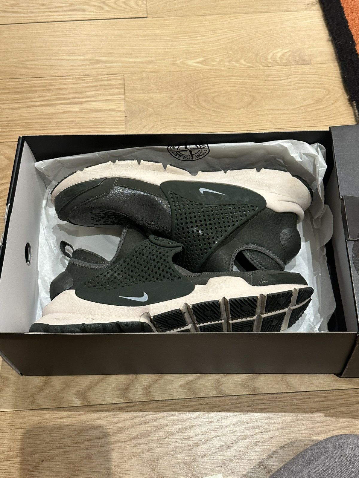 Nike × Stone Island Nike x Stone Island Sock Dart Mid Green Sneakers Size US 11 / EU 44 - 1 Thumbnail