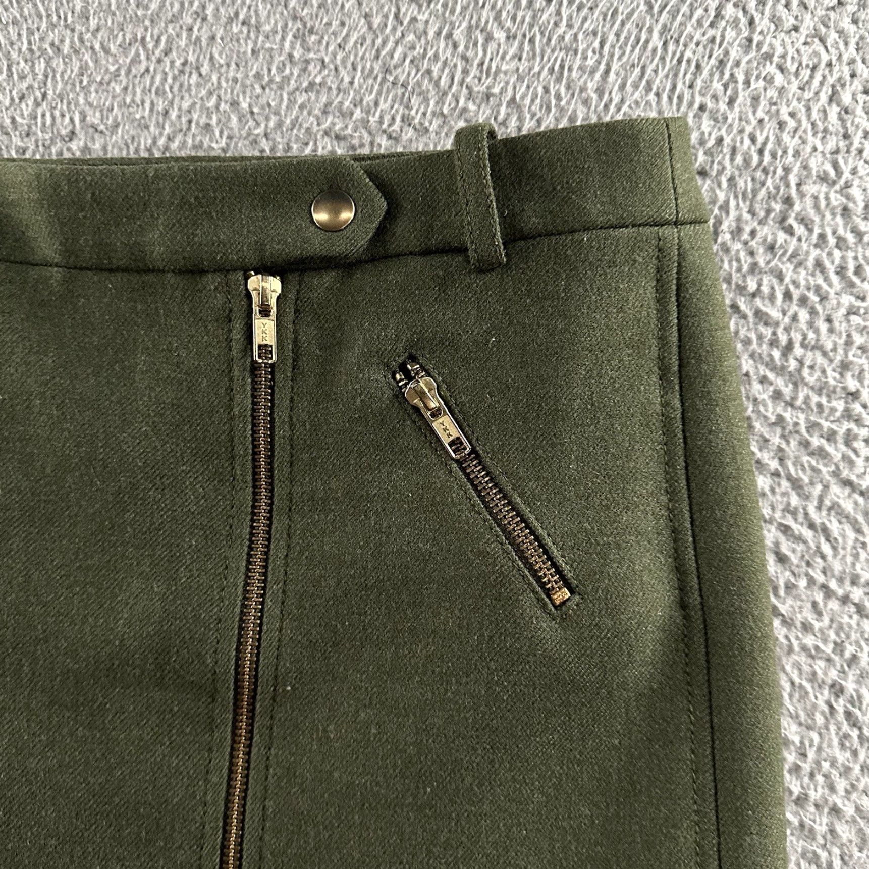 J.Crew J.Crew Womens Skirt Green Size 8 Short Straight Zip Front 100% Wool Size 30" / US 8 / IT 44 - 3 Thumbnail