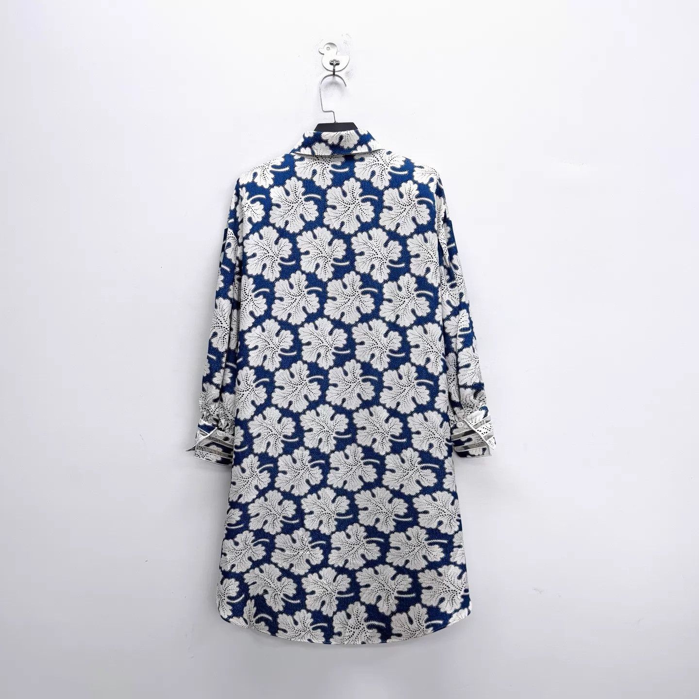 Fendi Fendi SS24 Blue White Floral Silk-Lace Ruffled Waist 42 Size M / US 6-8 / IT 42-44 - 2 Thumbnail