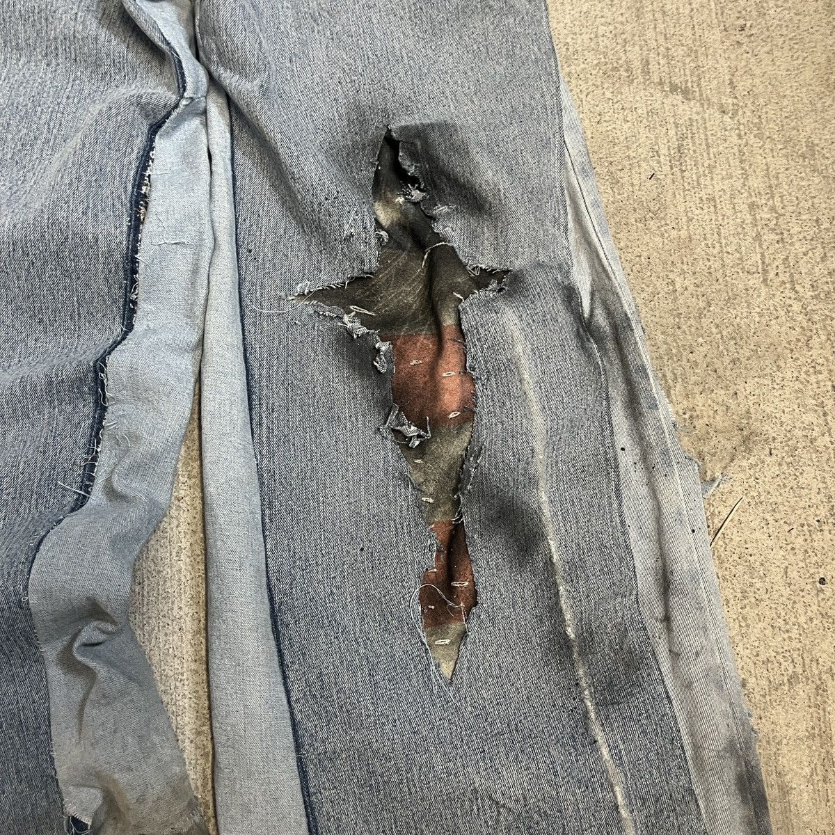 Other Stone Studios Flared American Flag Burned Jeans Size US 36 / EU 52 - 6 Thumbnail
