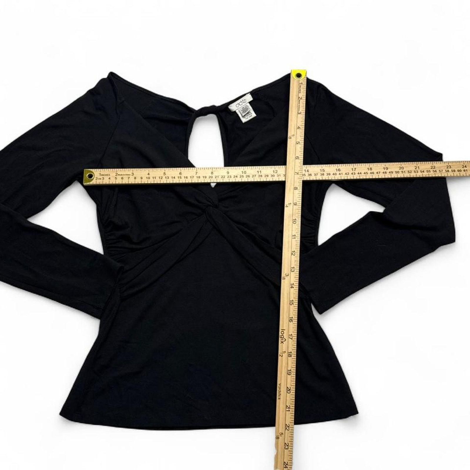 Other Cache black long sleeve top twist front open back. Size M Size M / US 6-8 / IT 42-44 - 4 Thumbnail