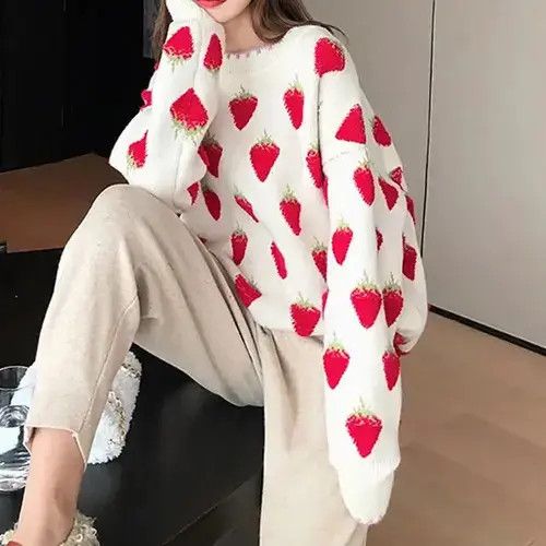 Japanese Brand × Vintage Base Pullover Long Sleeve 2023 Winter New Printed Peach Size ONE SIZE - 3 Thumbnail