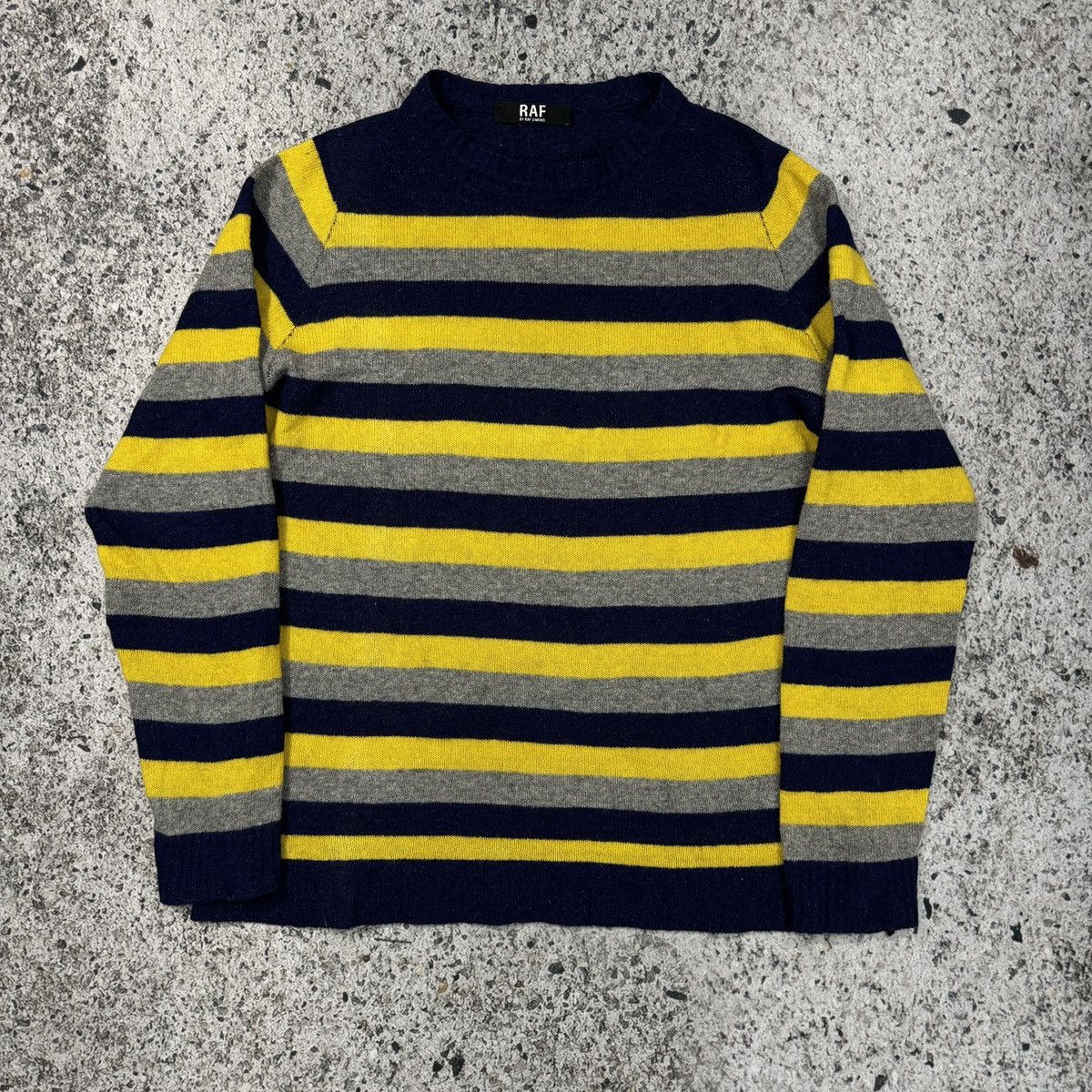 Raf by Raf Simons Raf by Raf Simons Striped Wool Sweater Size US XL / EU 56 / 4 - 7 Thumbnail