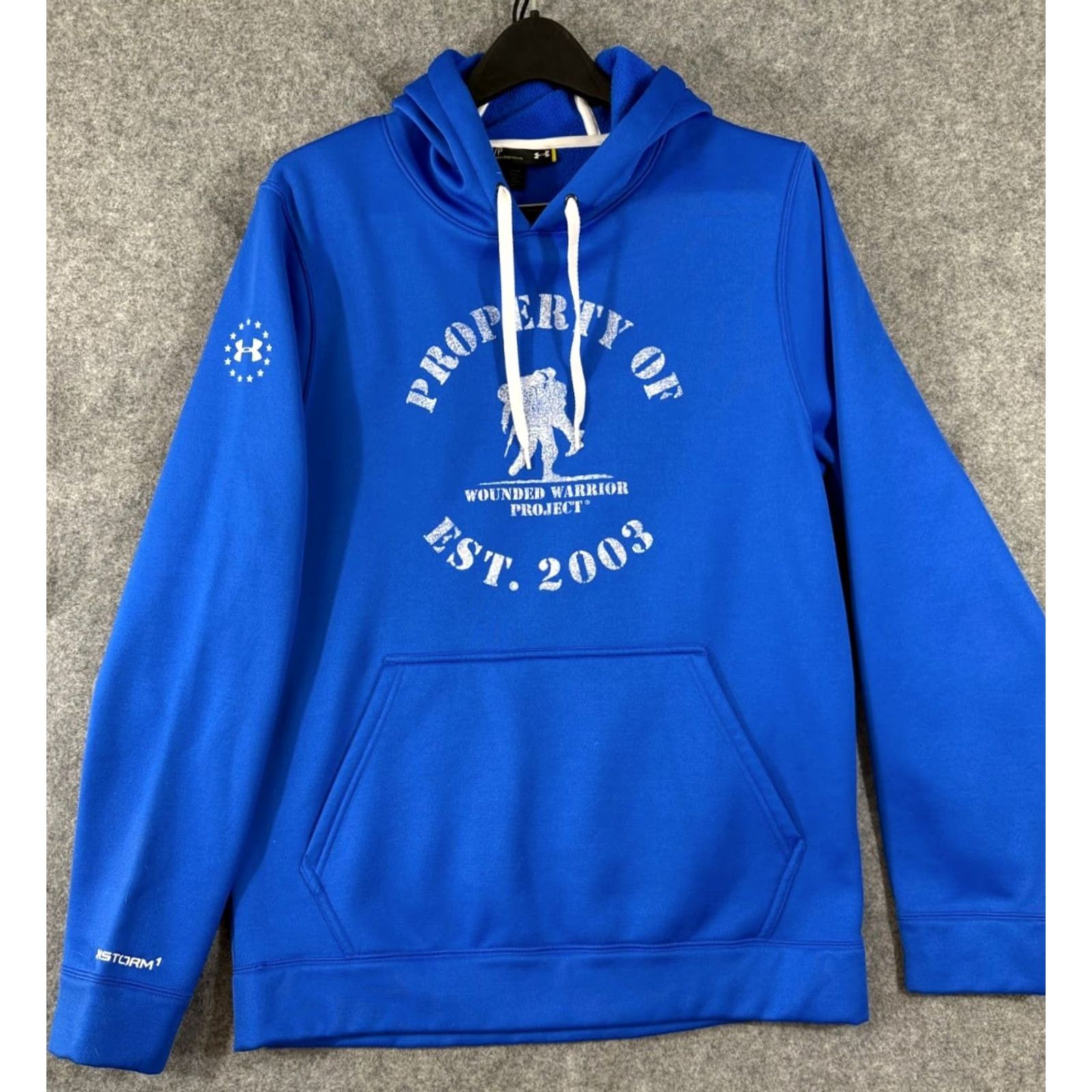 Under Armour Under Armour Wounded Warrior Project Hooded Sweatshirt Mens S Blue Fleece Loose Pullover Hoodie Shirt Size US S / EU 44-46 / 1 - 2 Thumbnail
