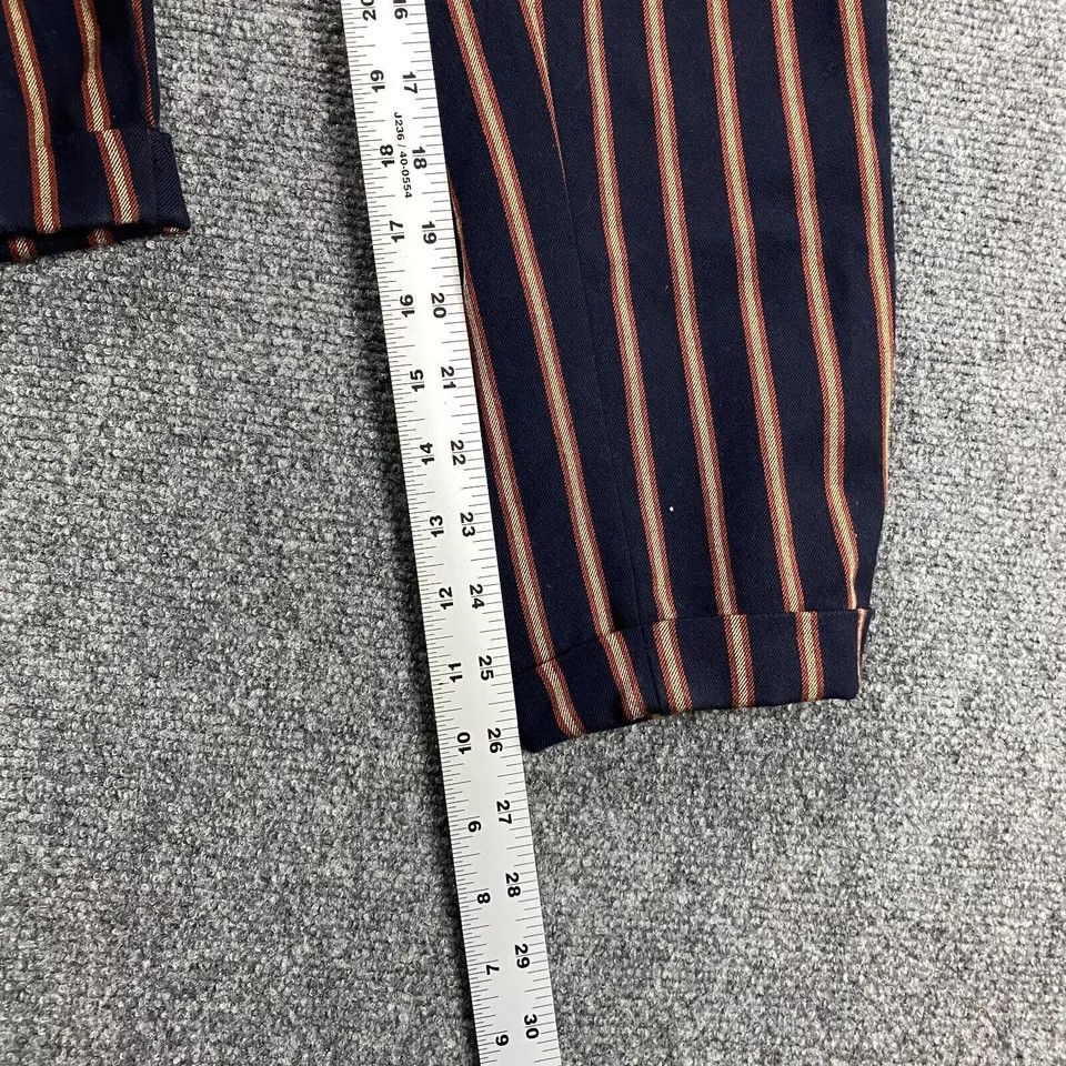 Zara Zara Pants Womens Small Striped Tapered Leg Belt Rolled Cuff Size 26" / US 2 / IT 38 - 3 Thumbnail