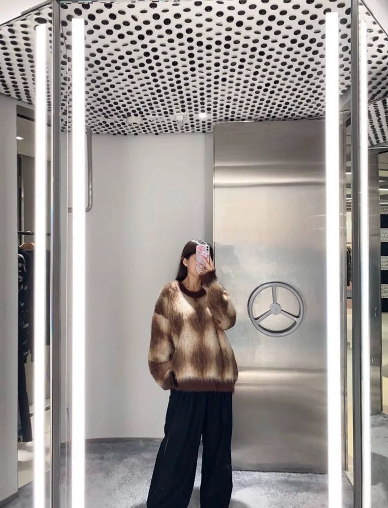 Celine Celine 22FW Brown Brushed Mohair Gradient Sweater 2501-Next Size US XS / EU 42 / 0 - 9 Thumbnail