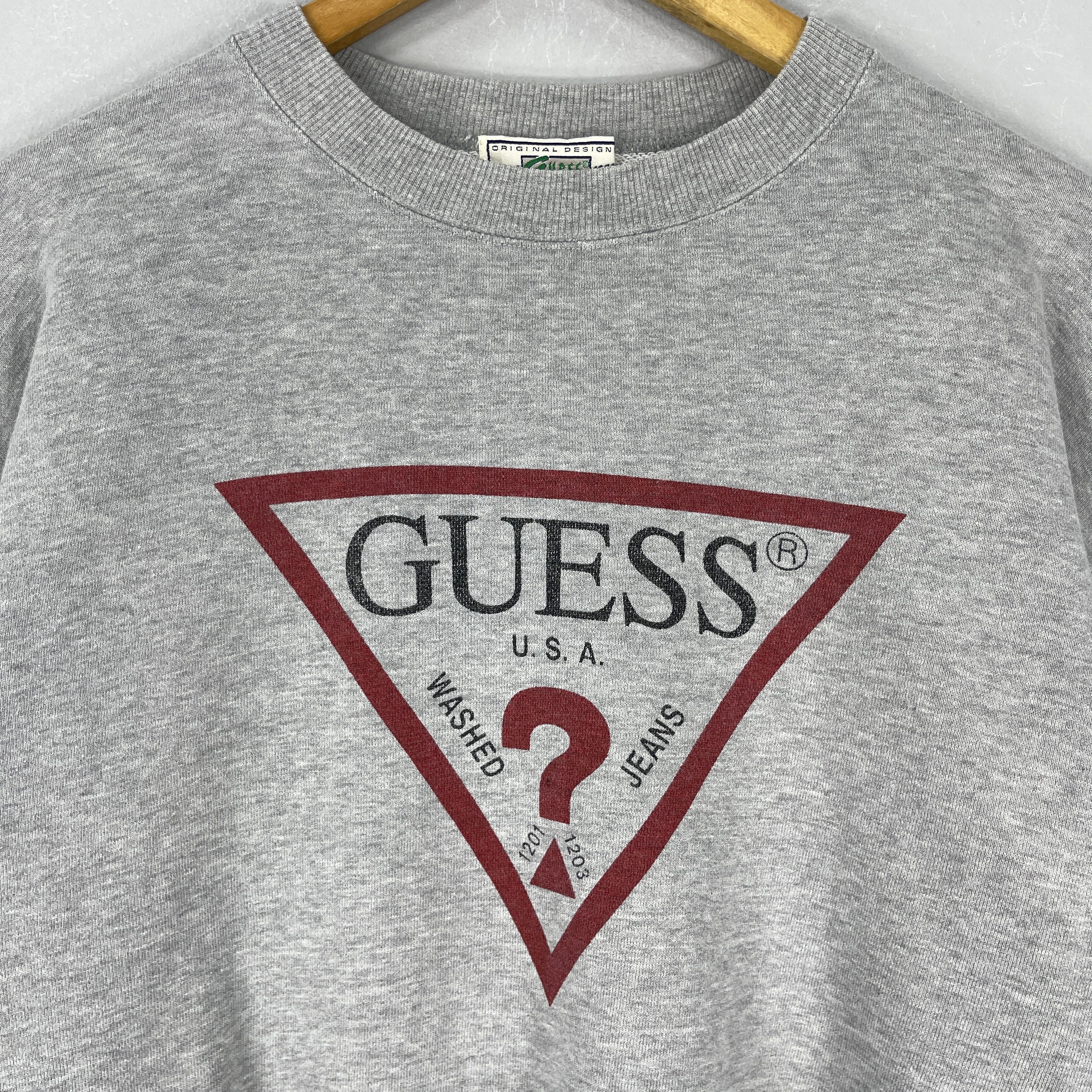 Guess Vintage GUESS JEANS Spellout Big Logo Printed Sweatshirt Size US L / EU 52-54 / 3 - 2 Thumbnail