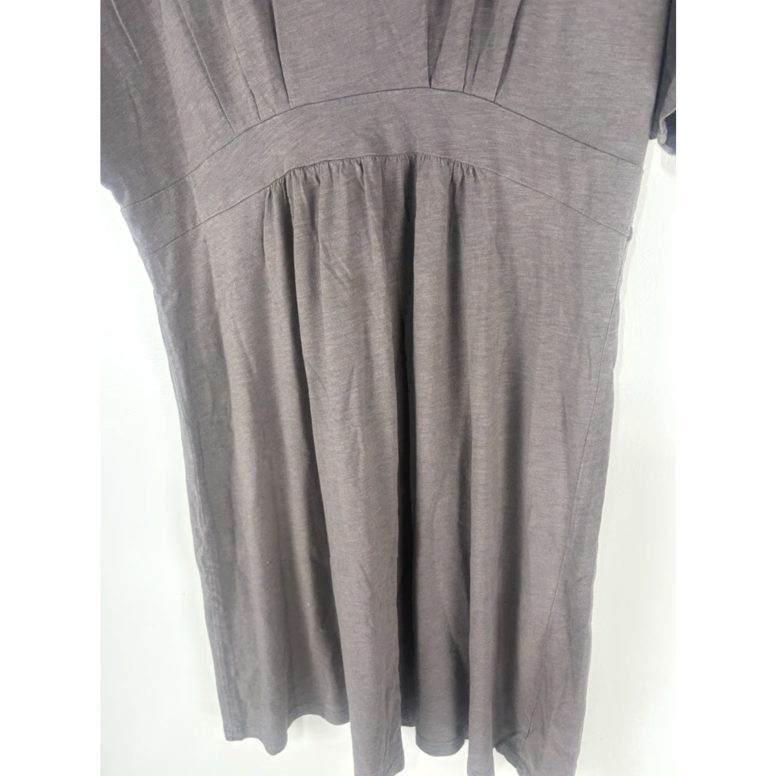 Vintage Garnet Hill Gray Knit A-Line Dress Womens Size M Empire Waist Dolman Sleeve Casual Size M / US 6-8 / IT 42-44 - 3 Thumbnail