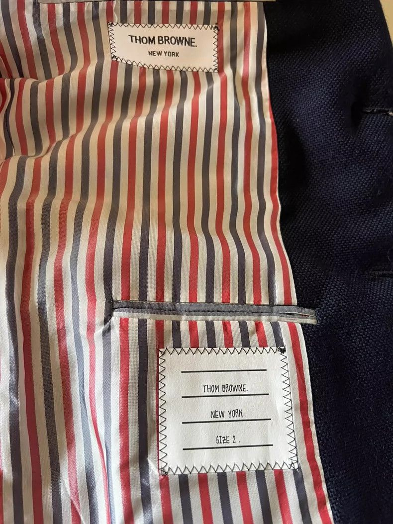 Thom Browne Thom Browne White bow-tied suit jacket Size 38S - 5 Thumbnail