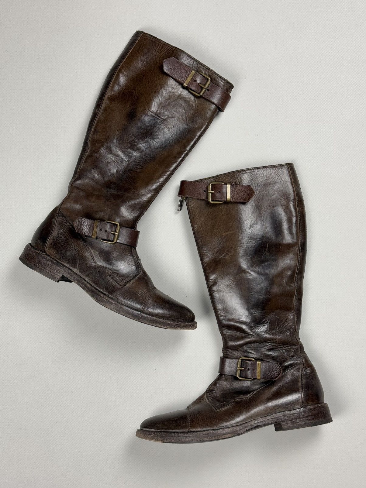 MoMA MOMA Ladies Avant-Garde Leather Full Zip High Boots Shoes Size US 8 / IT 38 - 1 Thumbnail