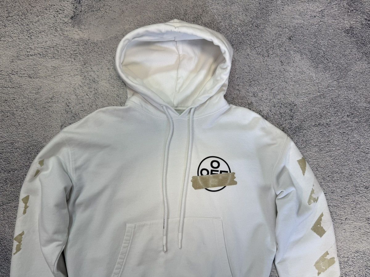 Off-White Off-White Tape Diag Arrows Hoodie White Beige Men S Portugal Size US S / EU 44-46 / 1 - 13 Thumbnail