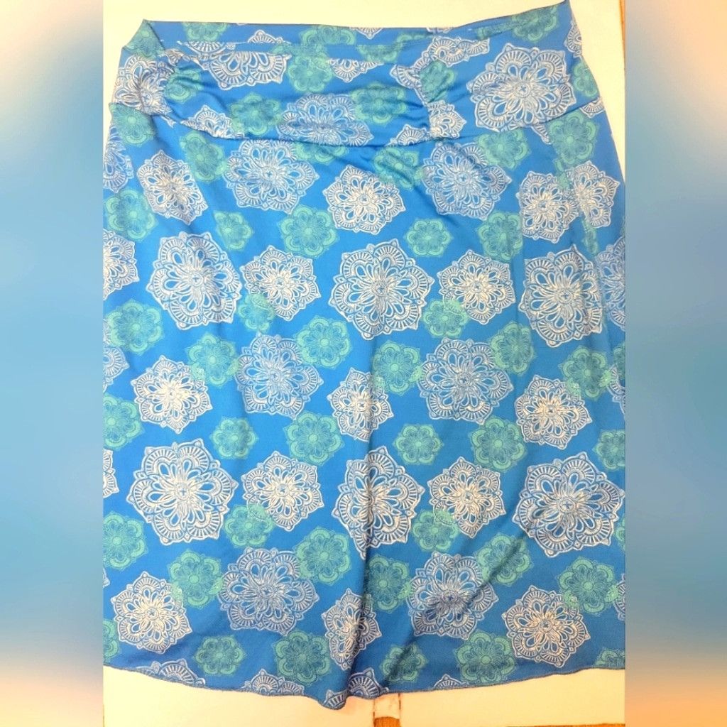 Other Blue Patterned Swim Skirt Size ONE SIZE - 1 Thumbnail