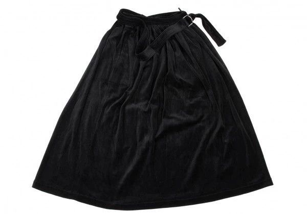 Comme des Garcons Comme Des Garcons size F Black Retro Velvet Design Skirt Size 24" / US 00 / IT 34 - 2 Thumbnail
