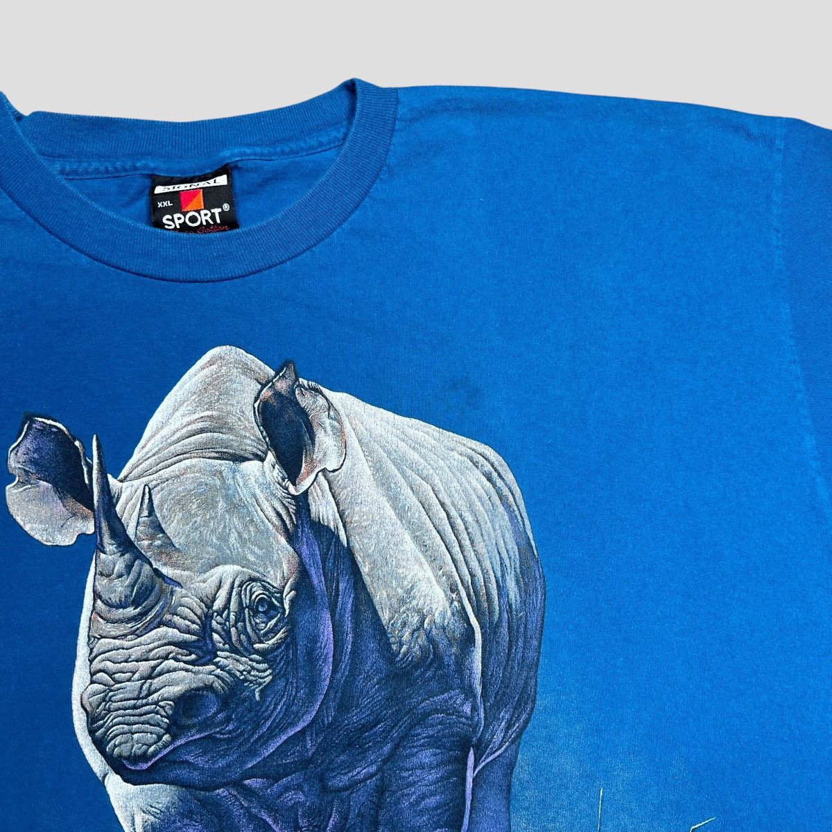 Habitat × Vintage Vintage 1990s Rhino Habitat Double Sided Nature Graphic Tee Size US XXL / EU 58 / 5 - 5 Thumbnail