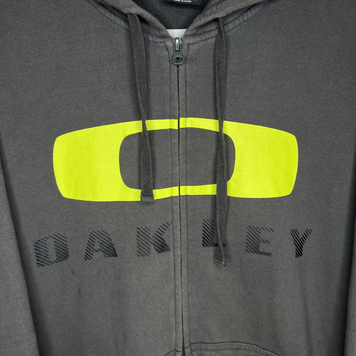 Oakley Oakley Vintage Hoodie Zip Big Spellout Logo Grey Brown 90s Size US L / EU 52-54 / 3 - 4 Thumbnail