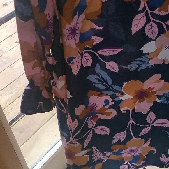 Designer SLNY Teal Floral Jewel Long Sleeve Sheath Sz. 16 Dress Size XXL / US 16-18 / IT 52-54 - 4 Thumbnail