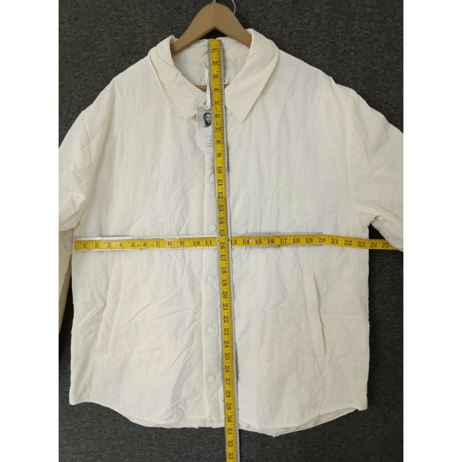 Vintage Stylus x LaDarius Campbell Men's Jacket PUFF Ivory Pockets Size US L / EU 52-54 / 3 - 4 Thumbnail
