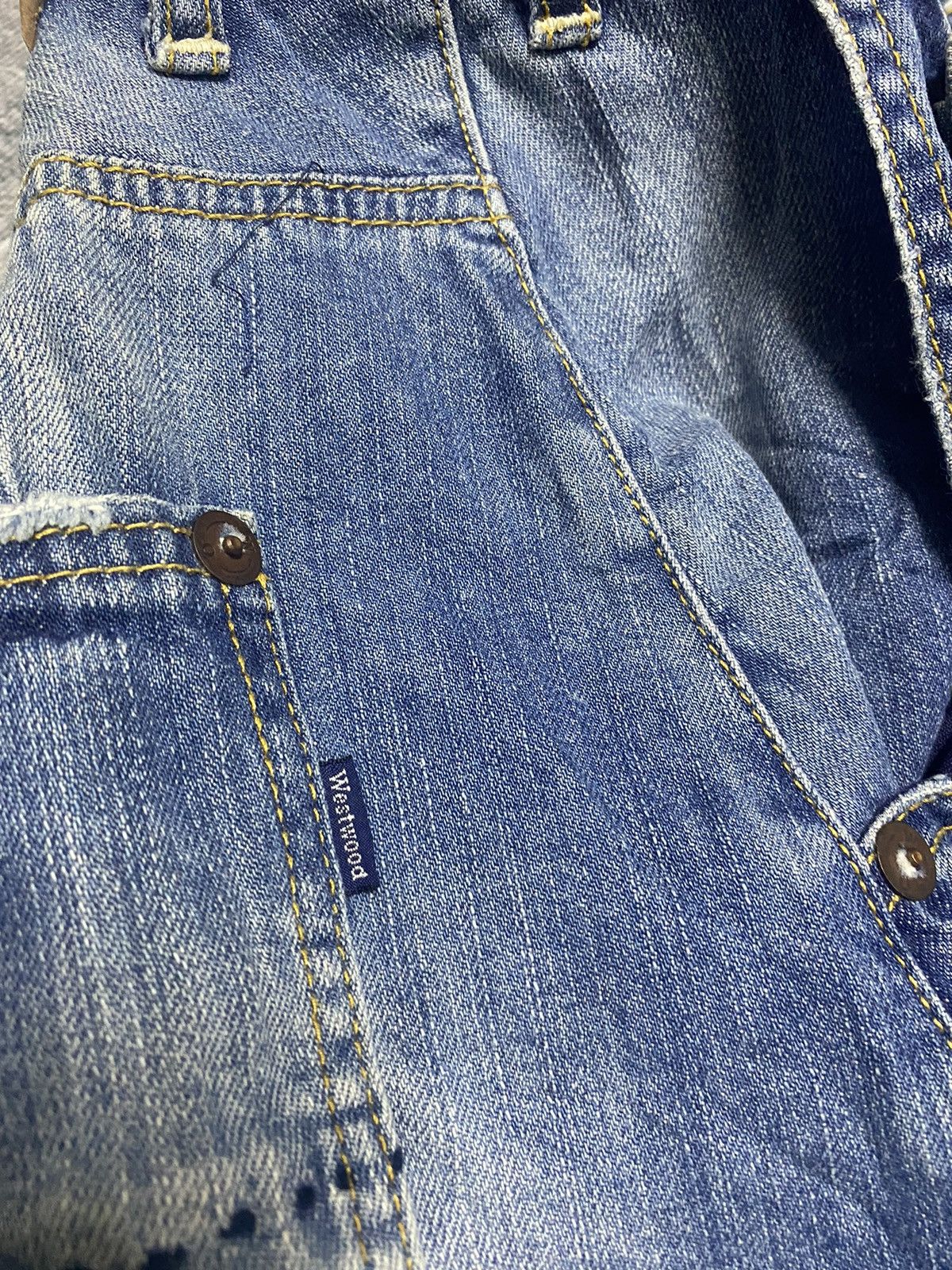 Japanese Brand Westwood Outfitters Denim Jeans Mini Skirt Size 30" / US 8 / IT 44 - 10 Thumbnail