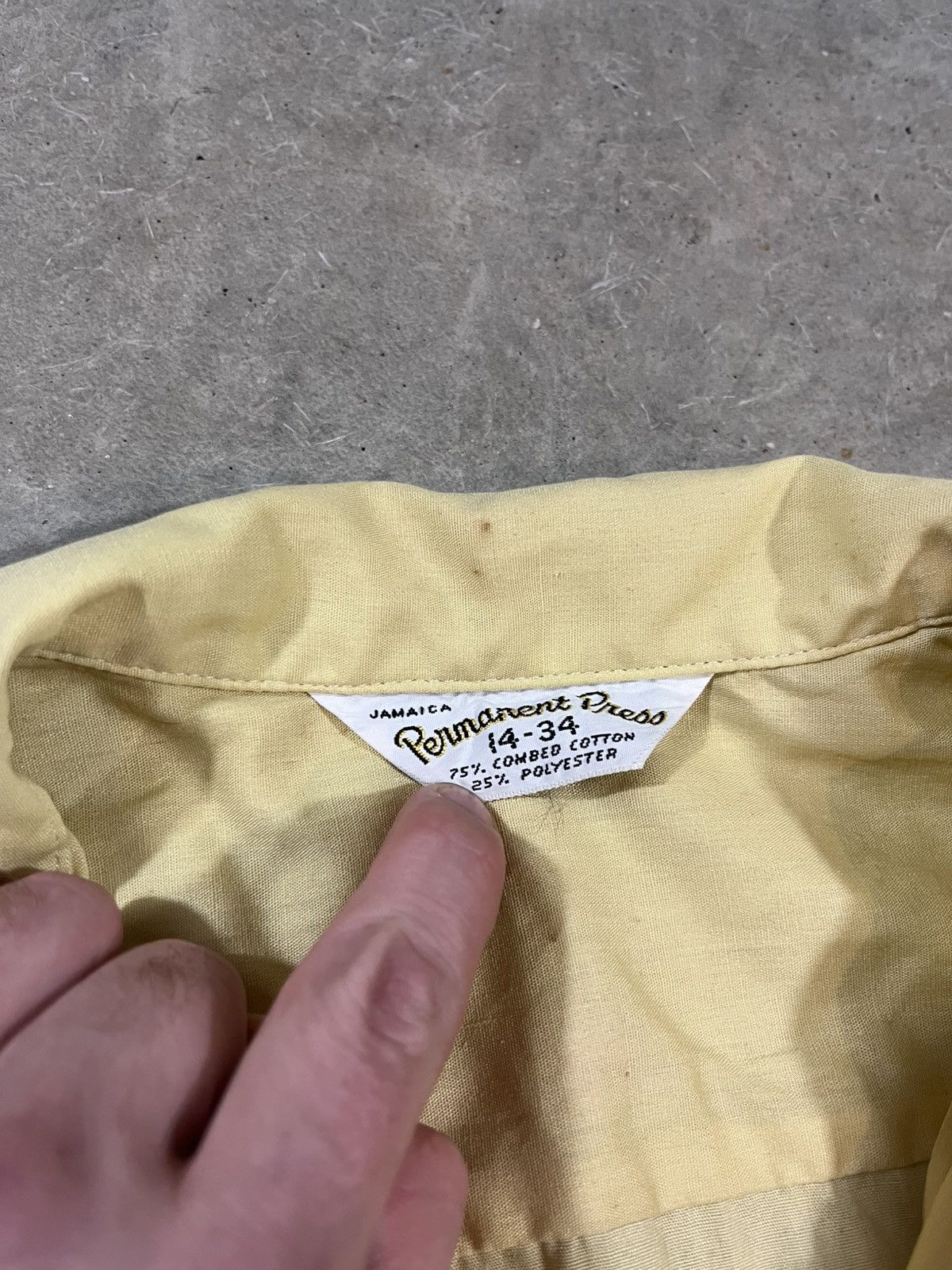 Vintage Vintage 70s Yellow Short Sleeve Loop Collar Shirt Size S / US 4 / IT 40 - 7 Thumbnail