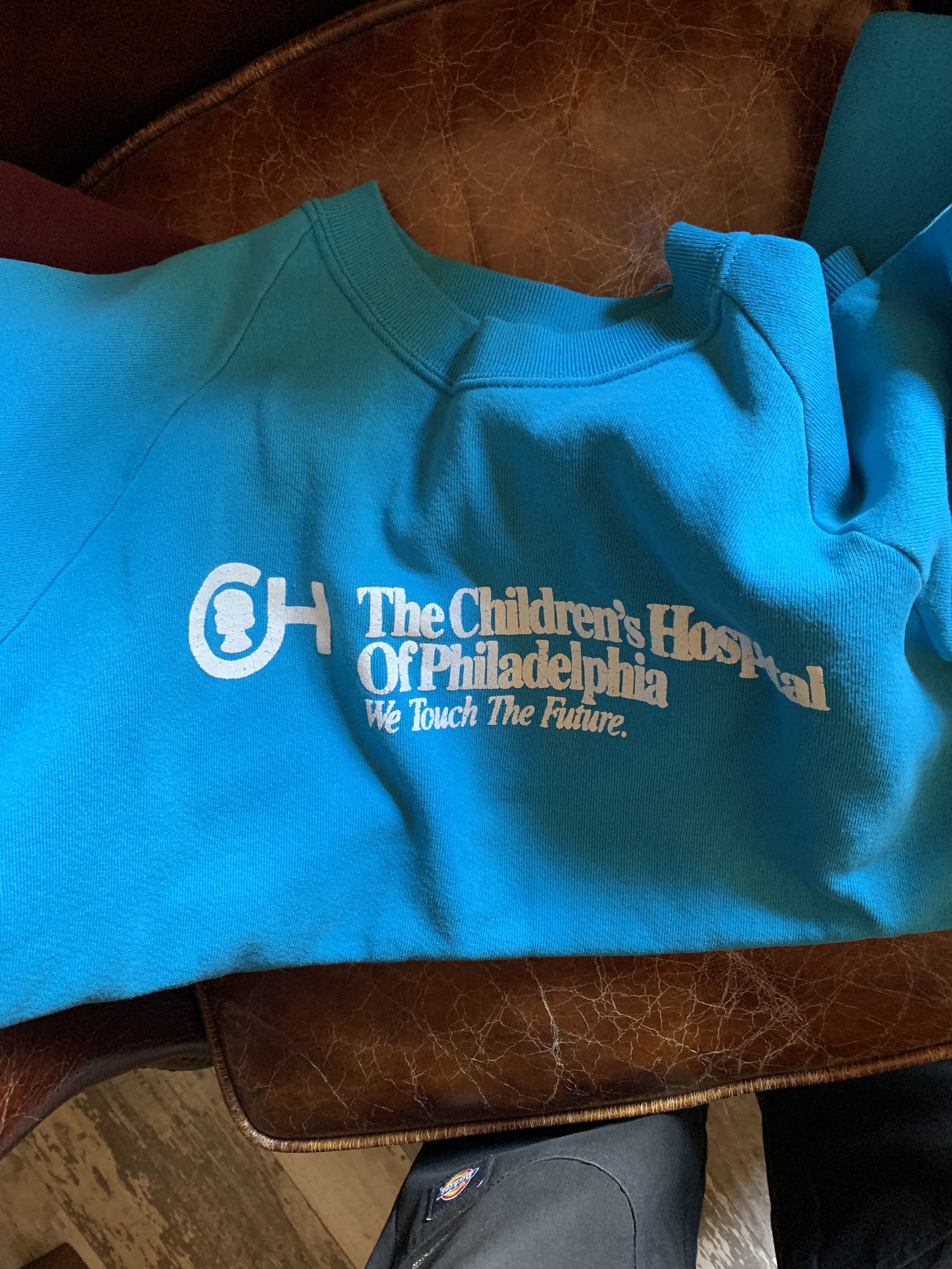Jerzees Teal crewneck Print Children’s hospital Pennsylvania Size US XL / EU 56 / 4 - 5 Thumbnail