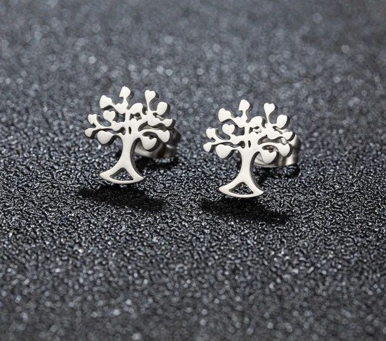 Jewelry Tree of Life Stud Earrings Charm Earring Gift Size ONE SIZE - 1 Thumbnail