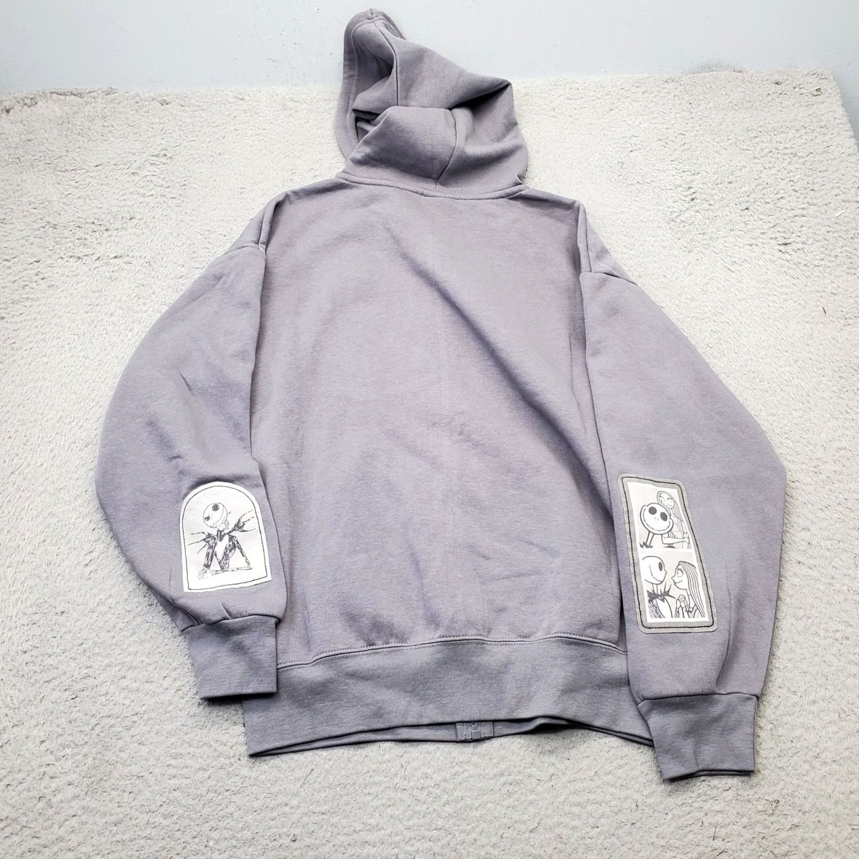 Disney Disney Nightmare Before Christmas Full Zip Hoodie Womens S Gray Size S / US 4 / IT 40 - 2 Thumbnail