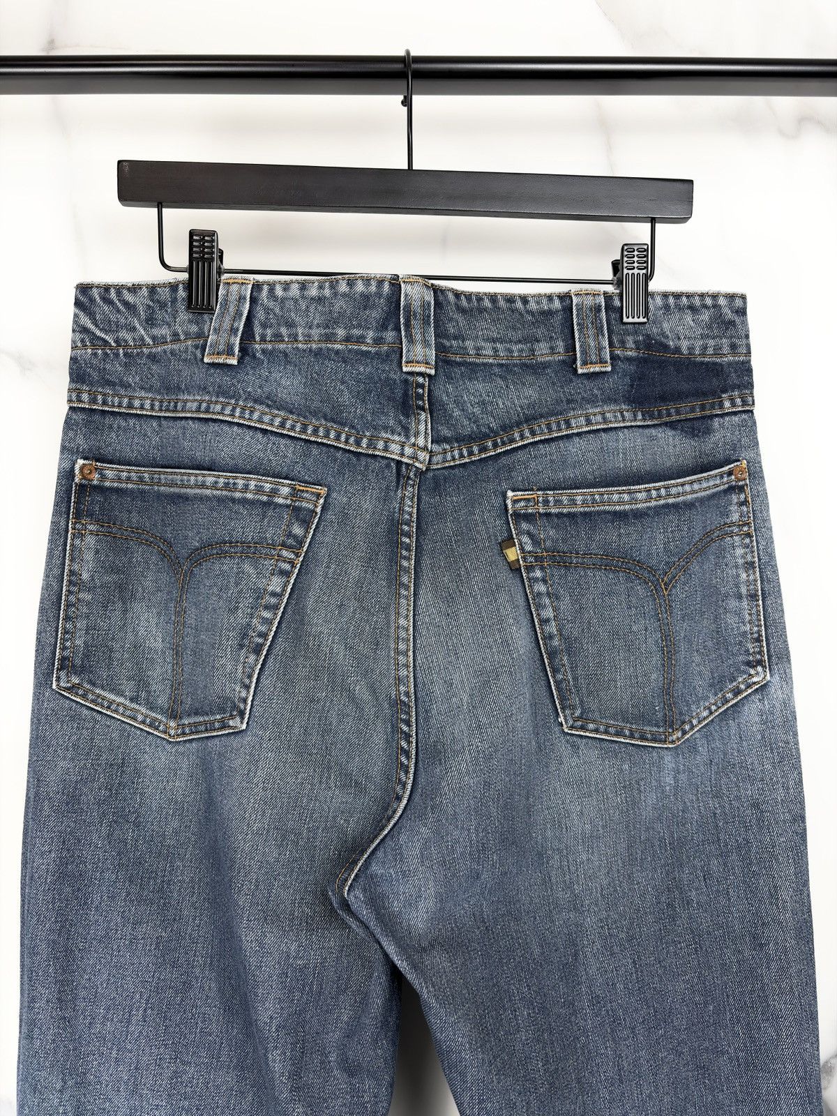 Gucci Gucci Tom Ford Vintage Web Baggy Faded Blue Denim Jeans Size US 34 / EU 50 - 4 Thumbnail