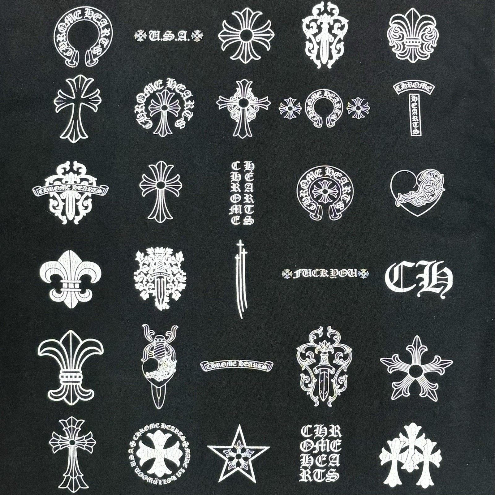 Chrome Hearts Size M - Chrome Hearts Multi Logo T-Shirt | GOOD CONDITION! Size US M / EU 48-50 / 2 - 12 Thumbnail