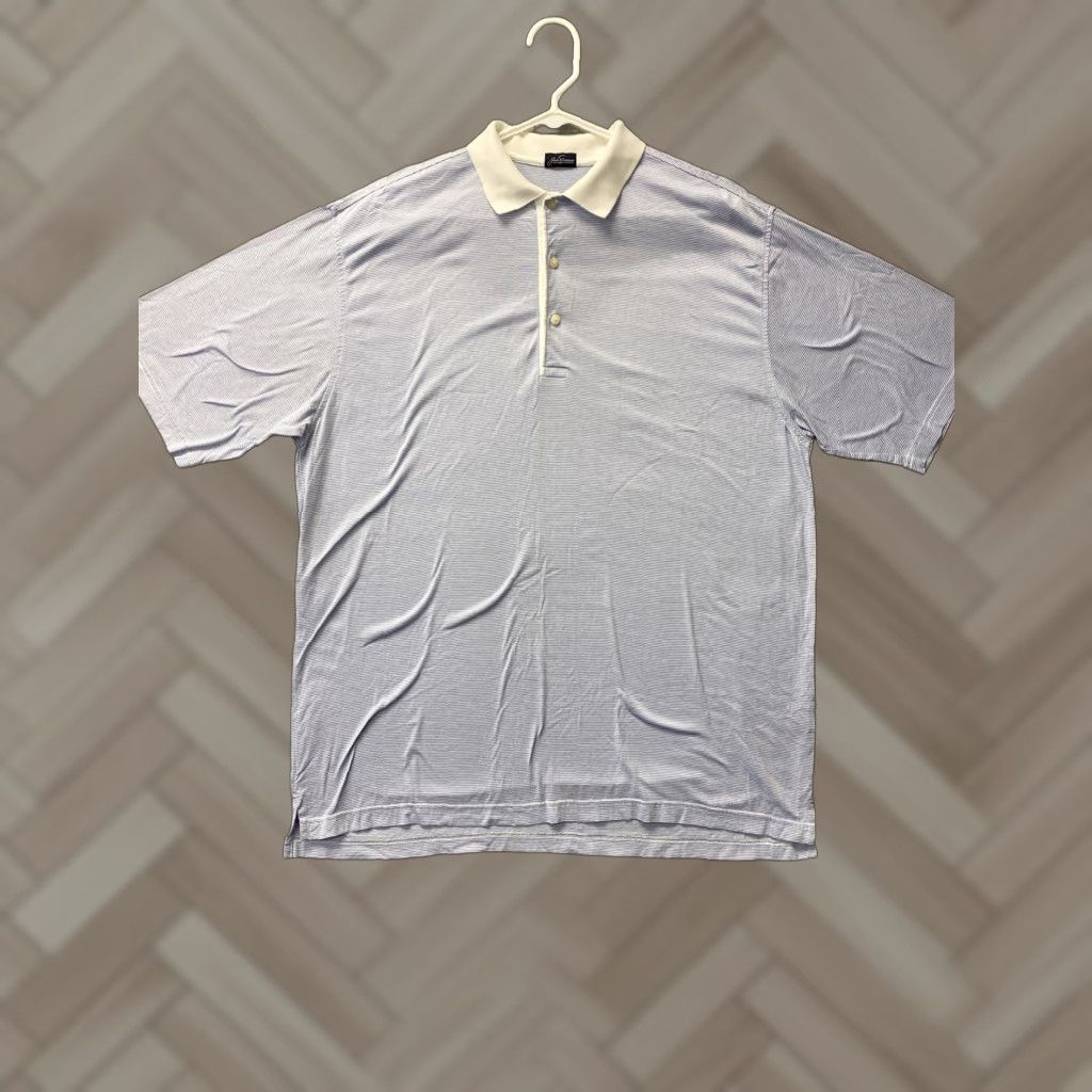 Vintage VINTAGE Nicklaus Polo Shirt Mens XL Short Sleeve Golf Polo Striped Brown 100% Cotton 97-45 Mens XL Size US XL / EU 56 / 4 - 1 Thumbnail
