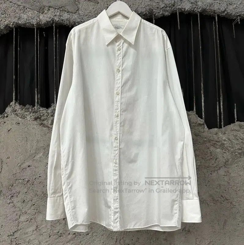 Valentino Valentino Long Sleeve White Cotton Shirt . Size US M / EU 48-50 / 2 - 1 Thumbnail