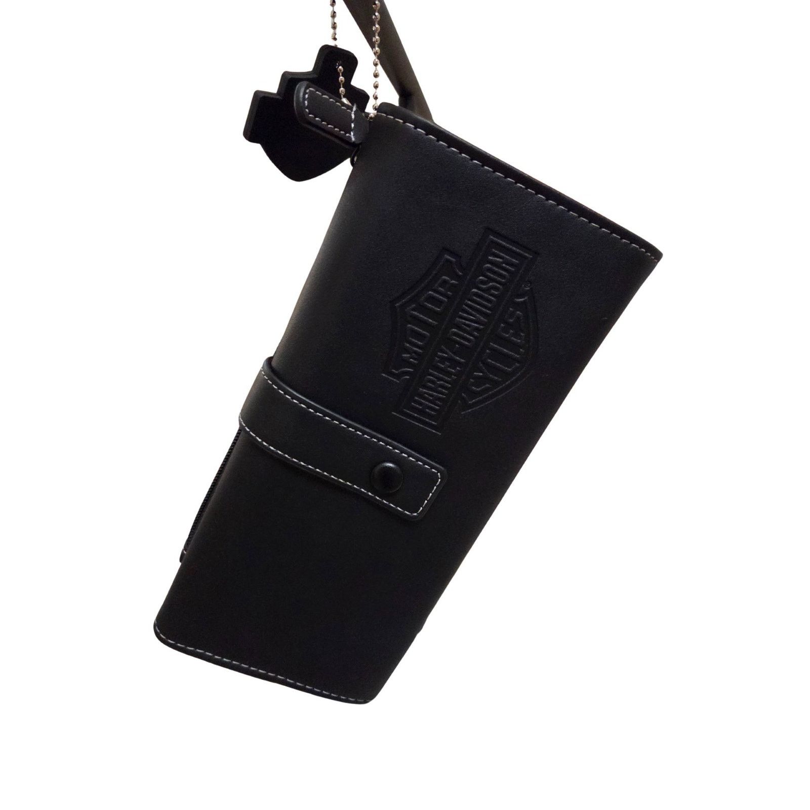 Harley Davidson Harley-Davidson Black Faux Leather Tool Wallet – NWKey Chain Size ONE SIZE - 5 Thumbnail