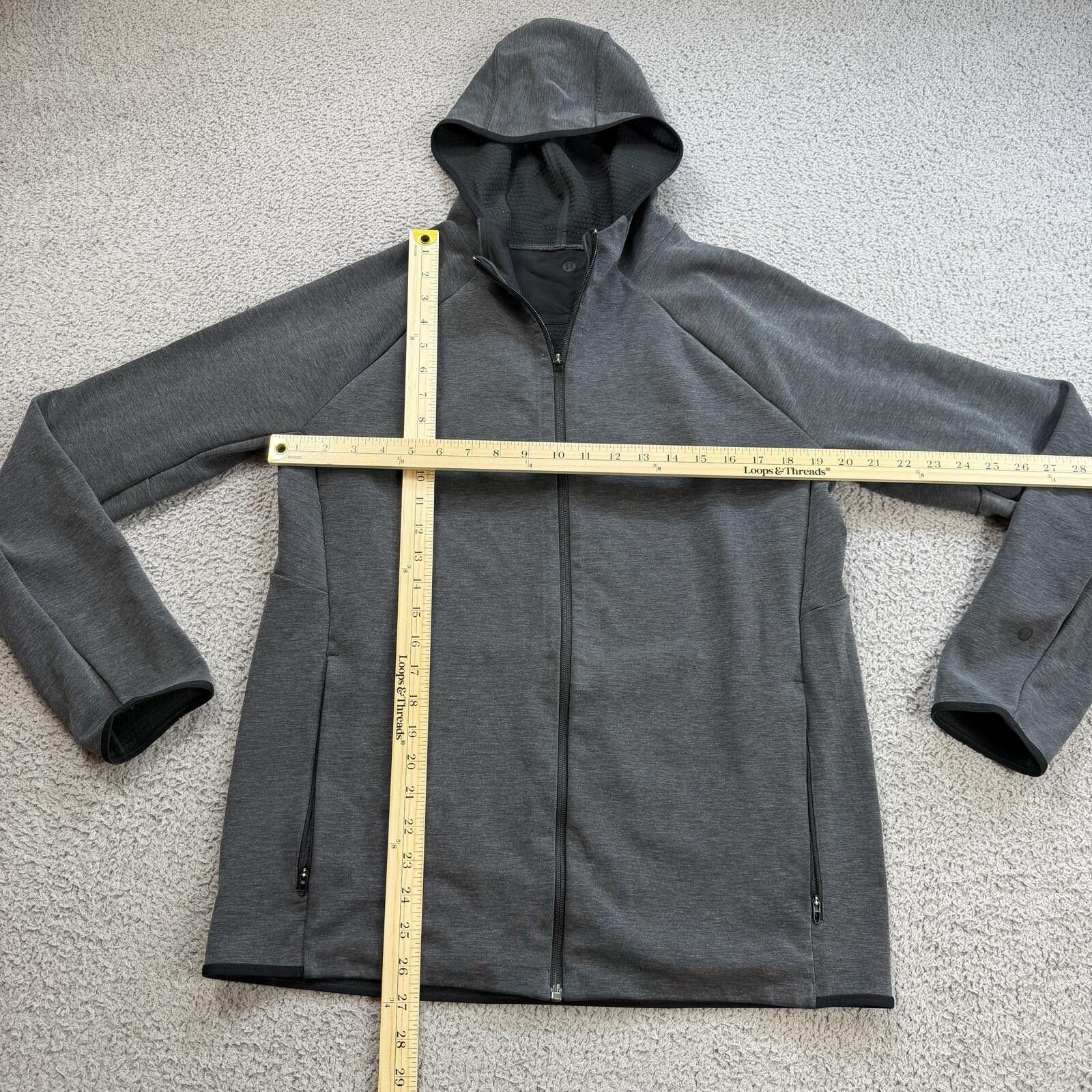 Lululemon Lululemon Mens Full Zip Hoodie Gray Tech Jacket Slim Fit M Size US M / EU 48-50 / 2 - 2 Thumbnail